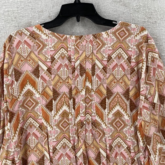 J.Jill Boho BLouse‎ Womens Size XL Rayon Casual Cottagecore Flowy Balloon Sleeve - Picture 7 of 13
